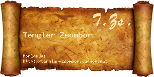 Tengler Zsombor névjegykártya
